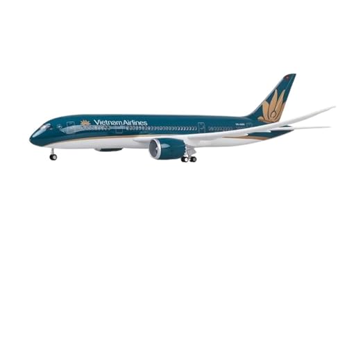 WJXNNON Für Dreamliner Flugzeug Vietnam Airlines Modell 1/130 47 cm Flugzeug Boeing B787 Licht Räder Druckguss Flugzeug Verkehrsflugzeug Geschenk (Size : Without Light) von WJXNNON