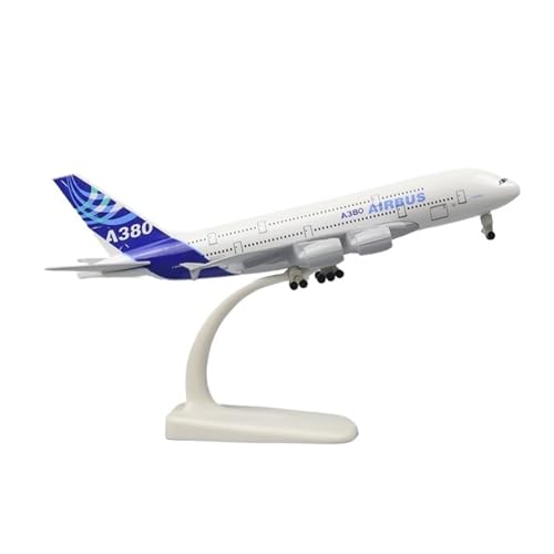 WJXNNON Für ETHAD Airlines A380 Flugzeuge Modell Legierung Material Luftfahrt Simulation Modell Flugzeug Teile Für Wohnkultur 20CM 1:400(A380 Original) von WJXNNON