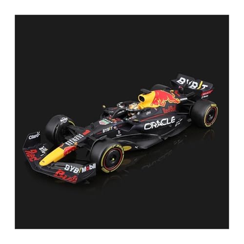 WJXNNON Für F1 Winner RB18 Special Edition Helm Racing Formel Auto Druckguss Legierung Modell 2022 1:24(Winner No.1 Max) von WJXNNON