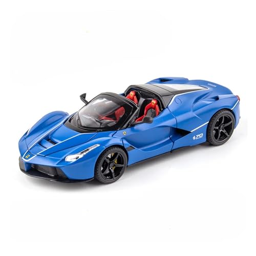 WJXNNON Für Ferrari Laferrari Cabrio Legierung Rennwagen Modell Diecast Metall Spielzeug Fahrzeuge Auto Modell Spielzeug Geschenk 1:22(Blue No Box) von WJXNNON