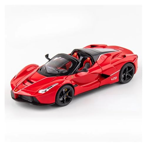 WJXNNON Für Ferrari Laferrari Cabrio Legierung Rennwagen Modell Diecast Metall Spielzeug Fahrzeuge Auto Modell Spielzeug Geschenk 1:22(Red No Box) von WJXNNON