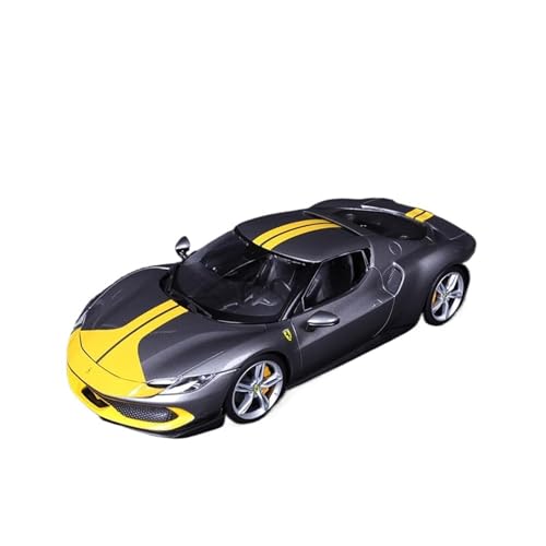 WJXNNON Für Ferrari SF90 Automodell Legierung Fahrzeugsammlung Ornamente Spielzeug Geschenke 1:18(Spider 296GTB Gray) von WJXNNON