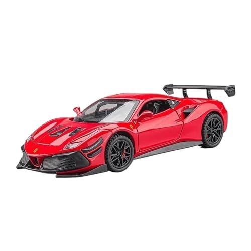 WJXNNON Für Ferraris 488 Supercar Legierung Auto Druck Druck Spielzeug Fahrzeuge Auto Modell Sound Und Licht Ziehen Auto Spielzeug Geschenke 1:32(Red) von WJXNNON