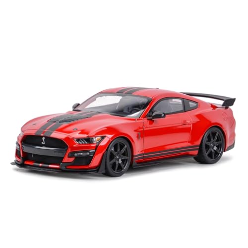 WJXNNON Für Ford Mustang GT500 Blau Sportwagen Statische Druckgussfahrzeuge Sammlermodell Autospielzeug 1:18(Red) von WJXNNON