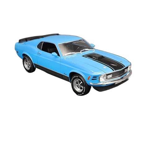 Für Ford Mustang Orange Blau Automodell Druckgusslegierung Automodell Ornament Sammlung Geschenk 1:18(Blue) von WJXNNON