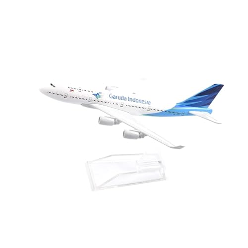 WJXNNON Für Garuda Indonesia Boeing 747 Flugzeugdruckguss-Metallflugzeugmodell 16 cm von WJXNNON