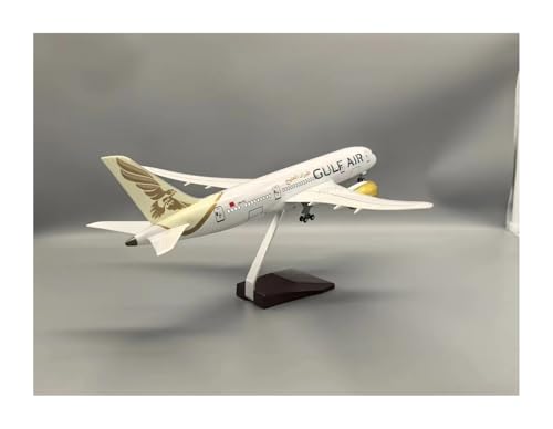 WJXNNON Für Gulf Air B787 Airline Flugzeug Druckguss Harz Modell Dreamliner Flugzeug Replik Flugzeug Sammlung Dekoration 1/130 Maßstab 47CM(No lamp) von WJXNNON