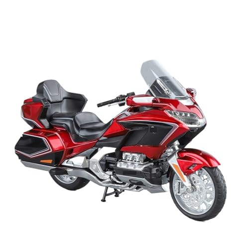 WJXNNON Für Honda Gold Wing GL800 Legierung Straße Motorrad Diecast Metall Freizeit Modell Sound Licht Kinder Spielzeug Geschenk 1:11(Red Foam Box) von WJXNNON