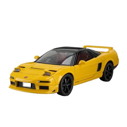 WJXNNON Für Honda NSX Legierung Auto Diecast Metall Auto Modell Sound & Licht Sammlung Spielzeug Auto Fahrzeuge Geschenke 1:32(Yellow with Box) von WJXNNON