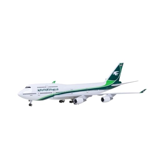 WJXNNON Für Iraqi Airways 747 Flugzeugmodell, Druckguss-Flugzeugmodell Mit Licht Und Rad, Kunststofflegierung, Flugzeuggeschenke, 47 cm, 1/150(Without Light) von WJXNNON