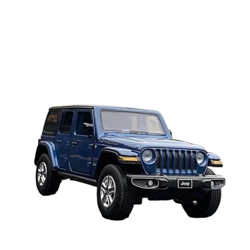 WJXNNON Für Jeep Wrangler Rubicon Legierung Automodell Druckguss Metall Spielzeug Geländewagen Automodell Simulation Sammlung 1:32(Blue) von WJXNNON