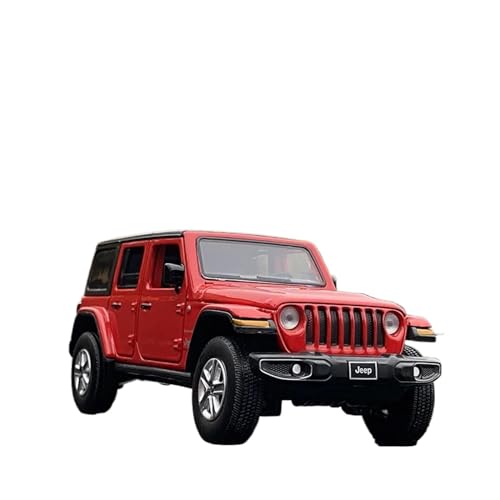 WJXNNON Für Jeep Wrangler Rubicon Legierung Automodell Druckguss Metall Spielzeug Geländewagen Automodell Simulation Sammlung 1:32(Red) von WJXNNON