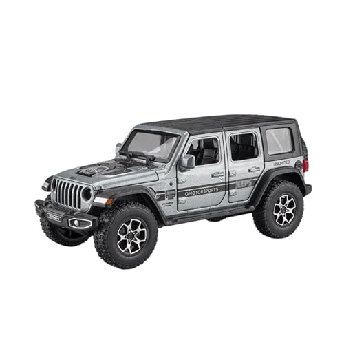 WJXNNON Für Jeeps Wrangler Sahara Off-Road Legierung Druck Druck Spielzeug Auto Modell Sound Und Licht Auto Spielzeug Für Kinder Geschenke(A905-grey-boxed) von WJXNNON