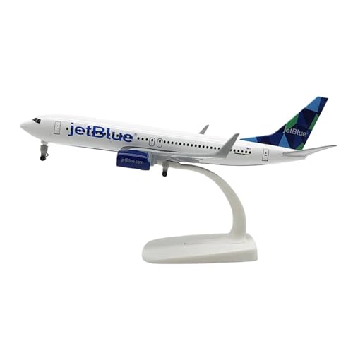 WJXNNON Für Jet Blue JetBlue Airlines Boeing B737 Flugzeug W Fahrwerke Airways Druckguss Legierung Metall Flugzeug Modell 20 cm von WJXNNON