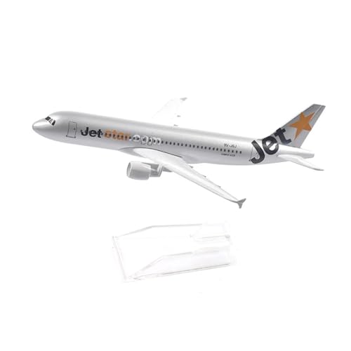 WJXNNON Für Jetstar Airways Airbus A320 Flugzeug Modell Flugzeug Flugzeug Druckguss Metall 1/400 Skala Flugzeuge 16 cm von WJXNNON