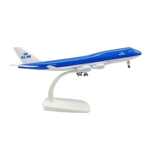 WJXNNON Für KLM Airline Boeing 747, Flugzeugmodellsammlung Aus Druckgusslegierung, Heimdekorationszubehör, Schreibtisch-Ornament, Maßstab 1:200, 20 cm von WJXNNON