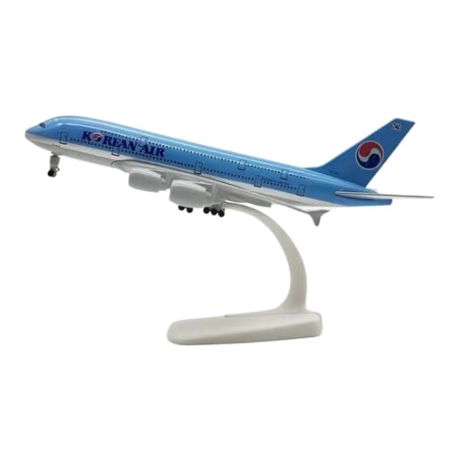 WJXNNON Für Korea Korean AIR Airbus A380 Legierung Flugzeug Modell Druckguss Flugzeug Modell Flugzeug W Räder 20 cm von WJXNNON