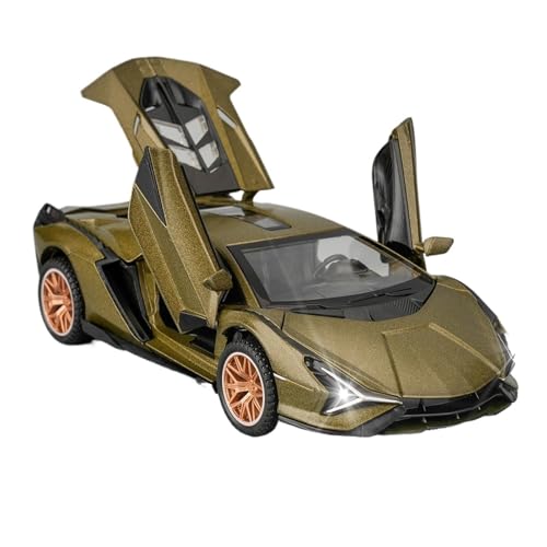 WJXNNON Für Lambo Legierung Auto Modell Sound Licht Kollektive Miniatur Kinder Junge Diecast Spielzeug Fahrzeug 1:32 ﻿(Green) von WJXNNON