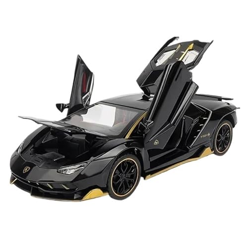 WJXNNON Für Lamborghini LP770 Auto Modell Sound Licht Diecast Spielzeug Fahrzeuge Geschenk Maßstab 1/24(Black-No Box) von WJXNNON