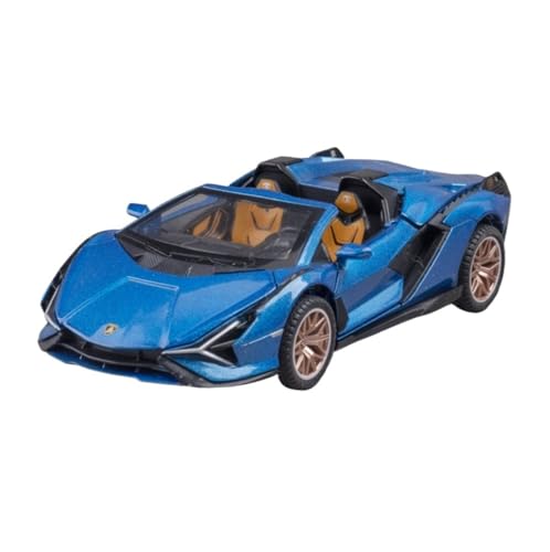 WJXNNON Für Lamborghini Sian Cabrio Supercar Legierung Auto Modell Diecast Spielzeug Fahrzeug Autos Spielzeug Geschenke1:32(with box6) von WJXNNON