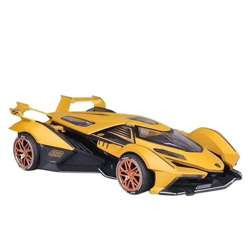 Für Lamborghini V12 GT Legierung Diecast Modell Auto Sound & Licht Kinder Spielzeug Sammlung Geschenke 1:24(Light green) von WJXNNON