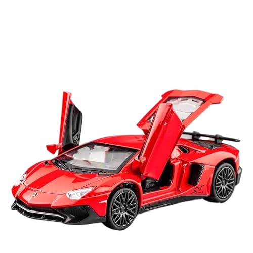 WJXNNON Für Lamborghinis Legierung Sportwagen Modell Zurückziehen Sound Und Licht Auto Modell Spielzeug Sammlung Geschenk 1:32(LP750-4 Red) von WJXNNON