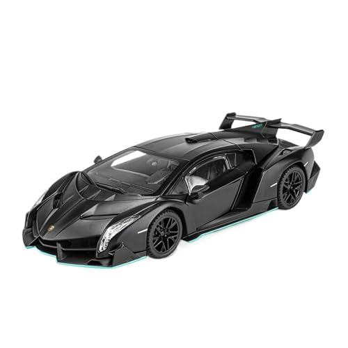 WJXNNON Für Lamborghinis Supercar Legierung Automodell Sound Und Licht Kinderspielzeug Sammlerstücke Geschenk 1:24(Black) von WJXNNON