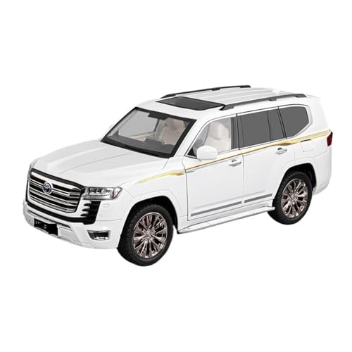 WJXNNON Für Land Cruiser, Automodell Aus Legierung, Kinderspielzeug Mit Authentischem Sound Und Licht, Sammlerstück Im Maßstab 1:18(White with Box) von WJXNNON