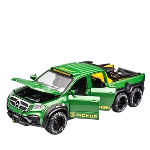 WJXNNON Für Legierungs-Pickup-Automodell, Druckguss Und Spielzeug, Metall-Geländewagen, Automodell, Kinderspielzeug, Geschenk, 1:28 Fuß(Green) von WJXNNON