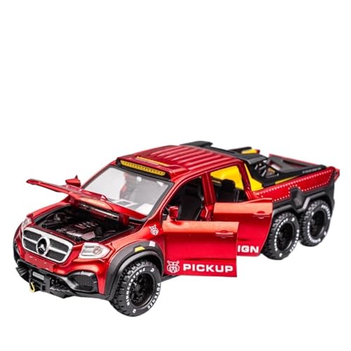 WJXNNON Für Legierungs-Pickup-Automodell, Druckguss Und Spielzeug, Metall-Geländewagen, Automodell, Kinderspielzeug, Geschenk, 1:28 Fuß(Red) von WJXNNON