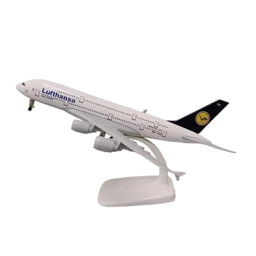 WJXNNON Für Legierungsflugzeuge B737 B747 B787 A380 Druckgussflugzeug-Modellflugzeug Mit Rädern 20 cm(Lufthansa A380) von WJXNNON