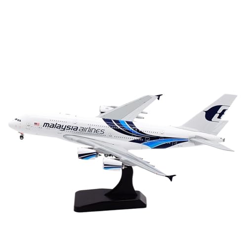 WJXNNON Für Malaysia Airlines AIRBUS A380 Druckguss-Flugzeugjet-Modell 9M-MNE Mit Ständer, Legierung, Sammlerflugzeug, Geschenk 1:400 von WJXNNON