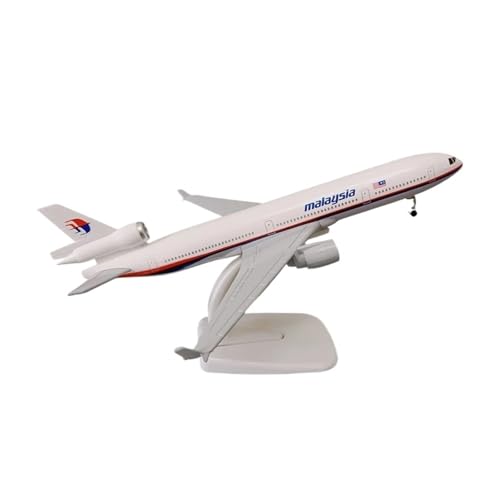 WJXNNON ﻿Für Malaysian Airlines MD-11 Druckguss-Flugzeugmodellflugzeug Mit Rädern Fahrwerken 20 cm von WJXNNON