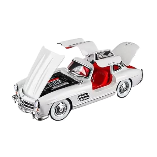 WJXNNON Für Mercedes Benz 300SL, Legierungsautomodell, Klassisches Vintage-Druckgussmetall, Sound- Und Licht-Sammelspielzeug, Geschenk Im Maßstab 1:24(White-Boxed) von WJXNNON