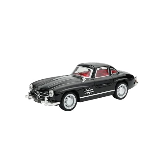 WJXNNON Für Mercedes-Benz 300SL Classic Car Legierung Auto Diecast Modell Sound & Licht Spielzeug Auto Ornamente Spielzeug Geschenk 1:32(Black No Box) von WJXNNON