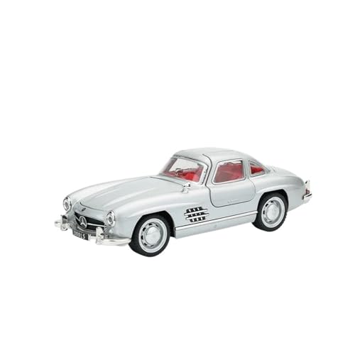 WJXNNON Für Mercedes-Benz 300SL Classic Car Legierung Auto Diecast Modell Sound & Licht Spielzeug Auto Ornamente Spielzeug Geschenk 1:32(Silver No Box) von WJXNNON