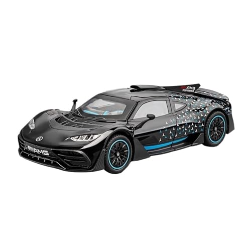 WJXNNON Für Mercedes Benz AMG Racing Alloy Metal Diecast Car Model Sound & Light Sammeln Von Dekorativen Geschenken 1:24(Black with Box) von WJXNNON