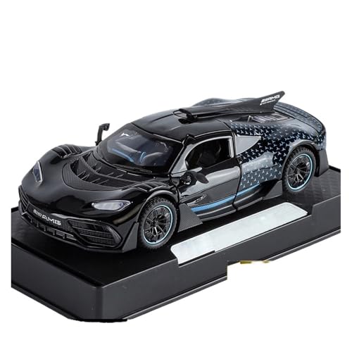 WJXNNON Für Mercedes Benz AMG Supercar Legierung Druckguss Modell Auto Sound Licht Auto Geschenke Geschenk 1:32(Black Box) von WJXNNON