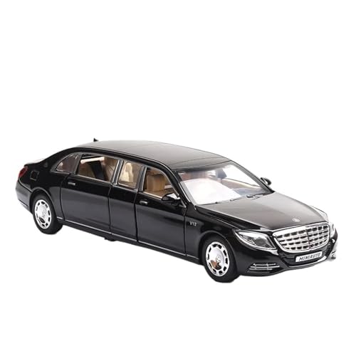 WJXNNON Für Mercedes-Benz Maybach S650 Legierung Auto Modell Kinder Spielzeug Auto Sammlung Geschenk 1:32(Black with Box 1) von WJXNNON