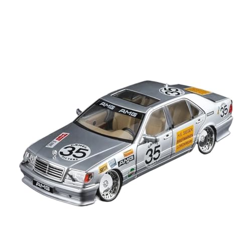 WJXNNON Für Mercedes Benz S320 W140, Legierung, Miniatur-Automodell, Druckguss-Metall, Sound & Licht, Sammlung, Kinderspielzeug, Fahrzeug, Geschenk, 1:24(Silvery-Boxed) von WJXNNON