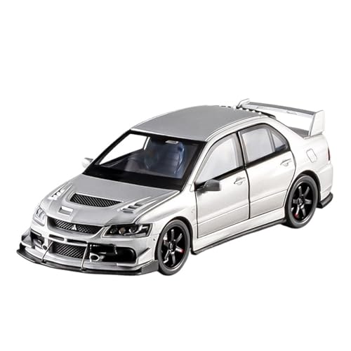 WJXNNON Für Mitsubishi IX 9 Legierung Sportwagen Modell Druckguss Metall Rennfahrzeuge Auto Modell Sound Licht Geschenke 1:32(Silvery) von WJXNNON