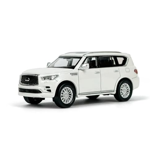 WJXNNON Für Nissan Patrol 1998 Y61 Automodell Metalldruckguss Miniaturfahrzeug Spielzeug Maßstab 1/64(QX80 White) von WJXNNON