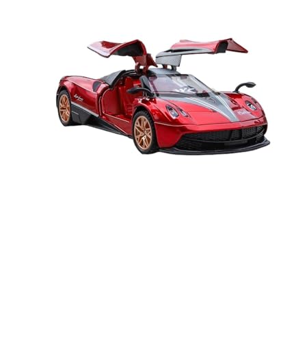 WJXNNON Für Pagani Legierung Sportwagen Modell Druckguss Metall Rennwagen Fahrzeug Sound Und Licht Kinder Spielzeug Geschenk 1:32(Red) von WJXNNON