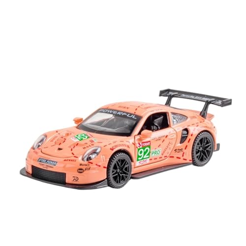 WJXNNON Für Porsche 911 Legierung Automodell Simulation Auto Dekoration Sammlung Geschenk Spielzeug Druckguss Modell Spielzeug 1:32(Pink) von WJXNNON