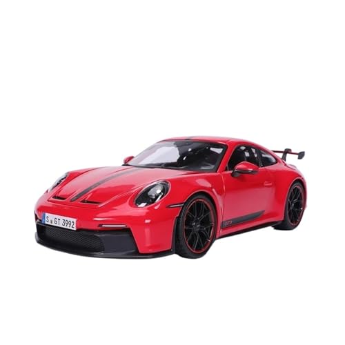 WJXNNON Für Porsche 911GT3 2022 Automodell Klassischer Supersportwagen Legierung Luxusfahrzeug Druckgussmodell Kinderspielzeug Geschenke 1:18(Red) von WJXNNON