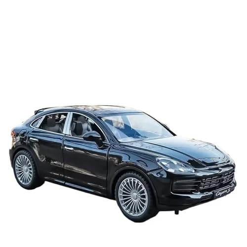 WJXNNON Für Porsche Cayenne S SUV Legierung Automodell Druckguss Automodell Simulation Sound Licht Sammlung Geschenk 1:24(Black No Box) von WJXNNON