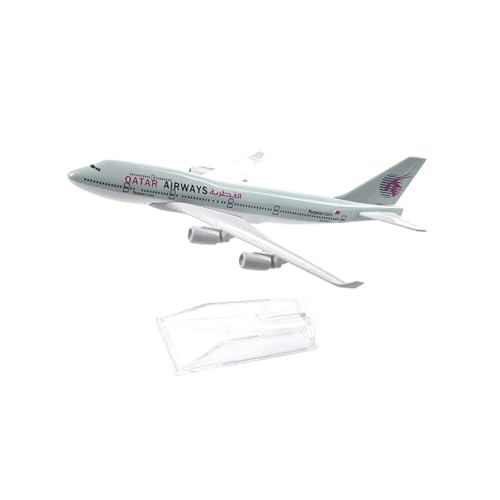 WJXNNON Für Qatar Airways Airbus A380 Flugzeuge Aus Metalldruckguss, Modellflugzeug, Modellflugzeug, 16 cm, 1/400 von WJXNNON