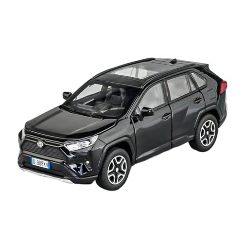 WJXNNON Für RAV4 SUV Legierung Auto Modell Diecast Spielzeug Fahrzeuge Auto Modell Sound Licht Sammlung Kinder Spielzeug Geschenk 1:32(Black) von WJXNNON