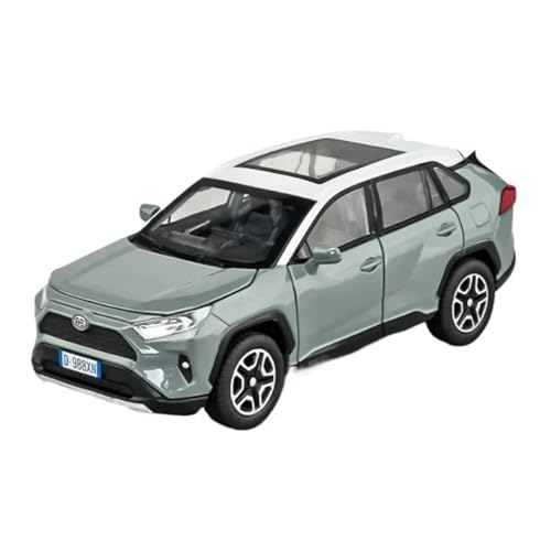 WJXNNON Für RAV4 SUV Legierung Auto Modell Diecast Spielzeug Fahrzeuge Auto Modell Sound Licht Sammlung Kinder Spielzeug Geschenk 1:32(Green) von WJXNNON