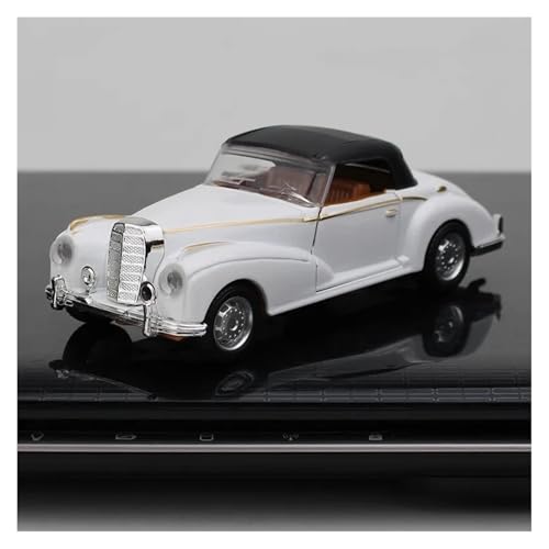 WJXNNON Für Retro Cabrio Oldtimer Druckgusslegierung Mini Modell Metall Spielzeugfahrzeug Simulation Ornamente Kleinwagen 1:32(White-with Soft top) von WJXNNON